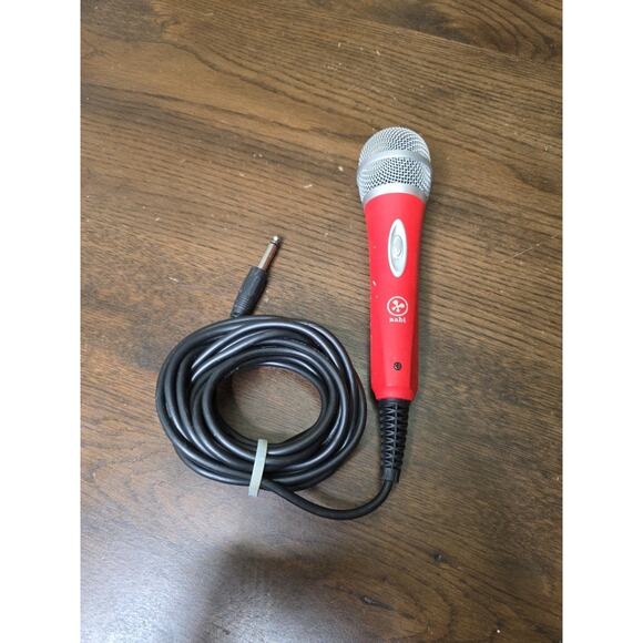 Nabi Wired Microphone with 1/4" Jack Red & Silver For NABI karaoke Machine - Picture 2 of 16